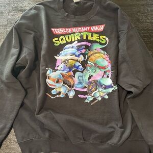 Pokémon Teenage Mutant Ninja Squirtles Black Sweater